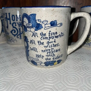 17Pc home sweet home ceramic kitchen and tea set